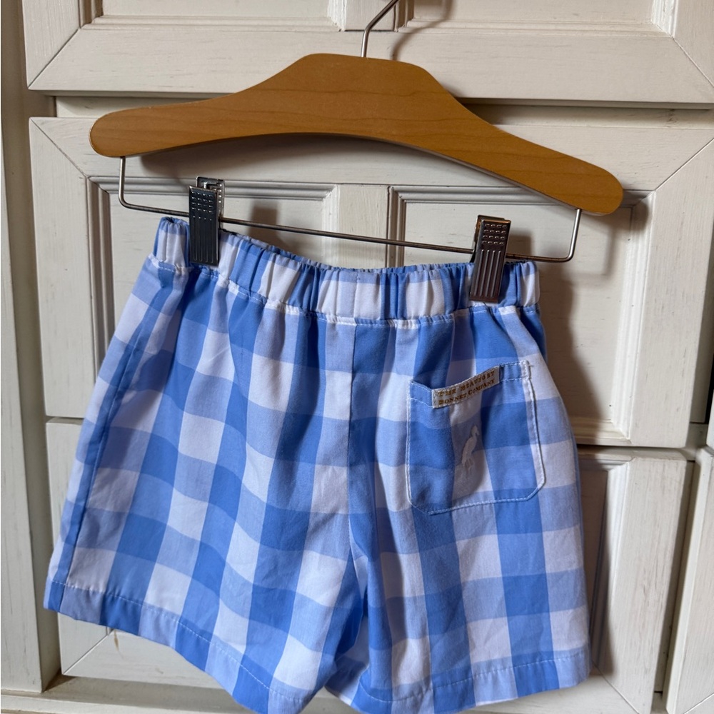 The Beaufort Bonnet Company Blue and White Gingham Kids Shorts